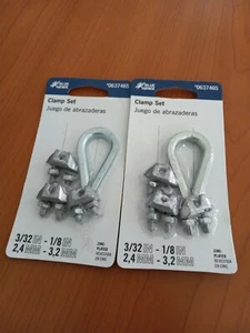 Blue Hawk 3/32-1/8 Wire Clamp Set Zinc Plated Lot Of 2 Sets - Picture 1 of 8