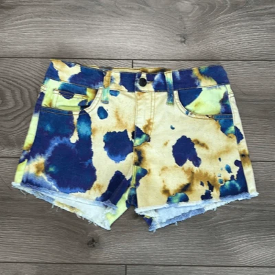 NWOT Joe's Jeans Supernova Yellow Blue Tie Dye Cut Off Stretch Jean Shorts 25 - Image 1 of 4