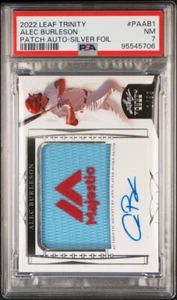 2022 Leaf Trinity Silver Majestic Logo Patch Auto /99 - Alec Burleson - PSA 7 - Picture 1 of 2