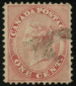 Canada sc#14 Queen Victoria, First cents Issue Issue, Used