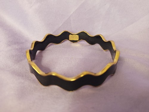 Raro Bracciale Kate Spade New York smaltato nero e oro HTF