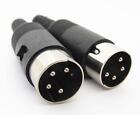 2pcs DIN Plug Male Jack Female Connector with Black ABS Plastic Handle 3pin-8pin