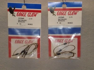 Eagle Claw 449WA Weedless Baitholdre Haken, (2) 5er Pack, Größe 1/0 - Bild 1 von 1