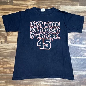 Vintage 90s Michael Jordan Hes Back 45 Starter YOUTH T-Shirt Size 14-16 - Picture 1 of 9