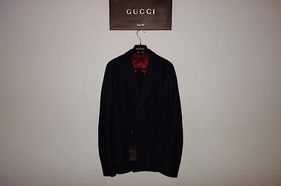 Chaqueta Blazer Gucci Runway TAILORING Jersey Doble Pecho Rayas 48 IT 38 EE. UU. Foto 1 de 4