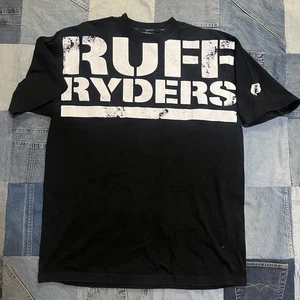 Vintage 00s Ruff Ryders Rap Hip Hop Spell out T-Shirt Size L - Bild 1 von 7
