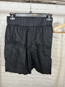 Pantalones cortos de lino J Crew. Negro. Talla XXS. Nuevo con etiquetas - Imagen 1 de 4