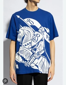 BURBERRY mens EKD Equestrian Knight Print T-shirt.sz L.Staff Sale Purchase.£620 - Picture 1 of 5