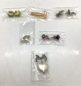 Lot of 6 Joan Rivers Jewelry - 5 Sets Earrings & 1 Pin White Pearl Green Purple - Bild 1 von 7