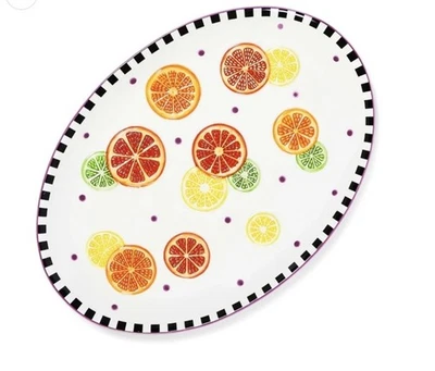 Mackenzie Childs Tutti Frutti Platter 10” X 14” - Image 1 of 2