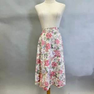 Falda envolvente floral vintage años 70 Skirting the Issue talla única ajustable hasta la rodilla - Imagen 1 de 19