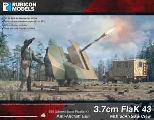 Rubicon Models 3.7cm Flak 43 with SdAh 58 Trailer & Crew 1/56 28mm GER 280074 - Picture 1 of 1