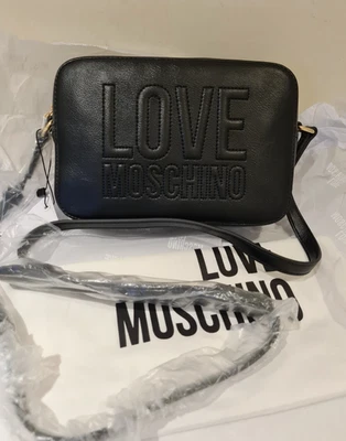 Love Moschino Schultertasche schwarz Quergurt Logo brandneu authentisch - Bild 1 von 4