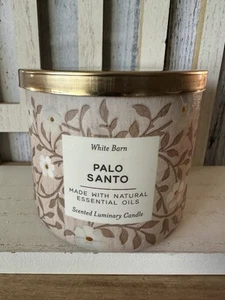 WHITE BARN / Bath & Body Works PALO SANTO 3-Wick Luminary Scented Candle 14.5oz - Bild 1 von 4