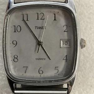 Vintage Timex T80 Quartz With Day Date Stretch Metal Band GnuFashion - Picture 1 of 21