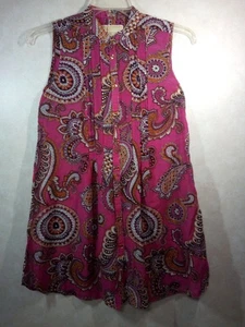 Vestido Michael Kors para mujer 10 rosa mezcla de seda floral con botones sin mangas - Imagen 1 de 24