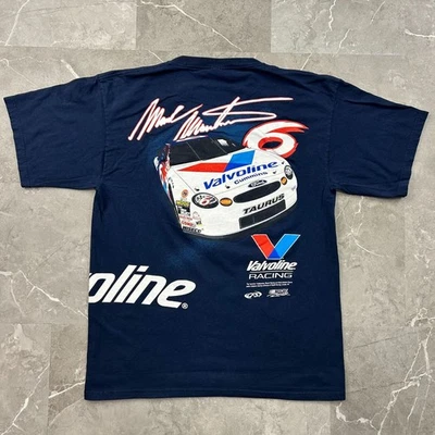 Camiseta gráfica Mark Martin vintage para hombre grande Valvoline Racing Nascar Ford AOP Foto 1 de 4