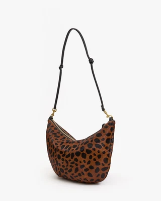 Bolsa de mão Clare V. Lune em leopardo bronzeado, nova com etiquetas - Imagem 1 de 4