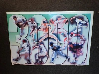 9 AUTOGRAPHS 3000 STRIKEOUT PITCHERS Ryan Seaver Blyleven Carlton Clemens Sutton - Image 1 of 4