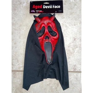DEAD BY DAYLIGHT GHOST FACE AGED DEVIL LATEX MASK WITH HOOD COSTUME FW93532 NEW - Picture 1 of 2