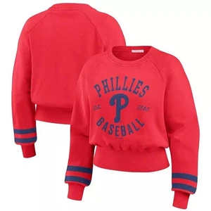 Philadelphia Phillies MLB Baseball WEAR Cropped Red Sweatshirt Damen MEDIUM - Bild 1 von 12
