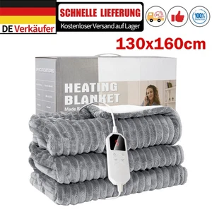 Heizdecke elektrisch Wärmeunterbett XXL Wärmedecke Abschaltautomatik Wärmebett - Bild 1 von 24
