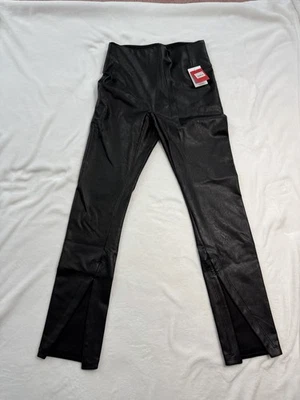 Spanx Leather-Like Legging with Front Slit Luxe Black Size Medium Brand New - Image 1 of 4