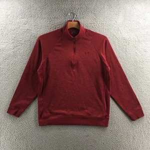 Sudadera Pullover Under Armour Cuarto Cremallera Para Hombre XL Roja Manga Larga Cuello Simulado - Imagen 1 de 14