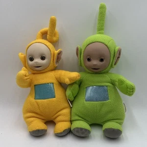 2 Teletubbies Beanie Dipsy, Laa-Laa sprechende Sätze Plüsch Stofftier - Bild 1 von 11