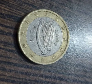 2002 Ireland 1 Euro Eire Celtic Coin Circulated Irish Harp Collector Free Ship - Picture 1 of 7