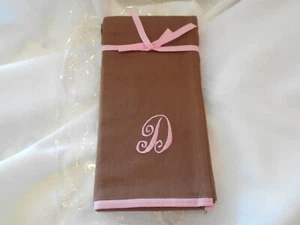 RUB A DUB DUB - INITIAL (D) 4ER SET 20X20' BRAUN/ROSA 100 % BAUMWOLLE SERTEN - Bild 1 von 1