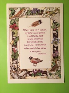 Mark Twain quote Greeting Card, holiday card graphic, from used card Arts/Crafts