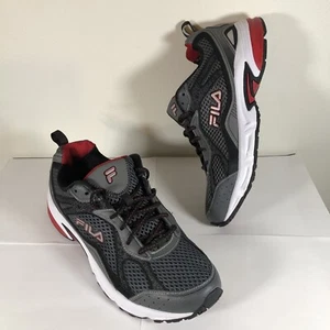 FILA WINDSHIFT 15 Sneakers Running Shoes GRAY RED BLACK Sz 11.5 New 1HR18055-052 - Picture 1 of 16