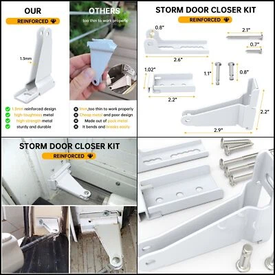 KOMOHOM Reinforced Storm Door Closer Bracket Kit for Andersen, Emco, Larson