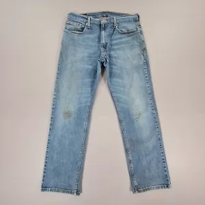 Levis 559 Mens Jeans Blue W33 L30 Relaxed Fit Straight Distressed Stretch Denim - Picture 1 of 12