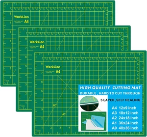 Full 9" X 12" Art Self Healing PVC Cutting Mat, Double Sided, Gridded Rotary Cut - Picture 1 of 6