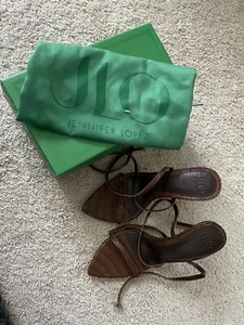 J Lo × REVOLVE Star Sandal in Dark Chocolate Jo Jennifer Lopez - Size 9 - Picture 1 of 7