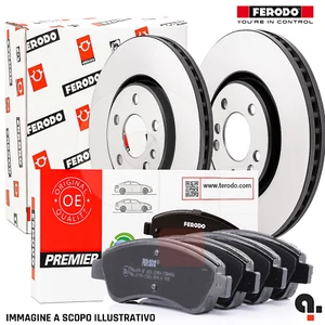 Kit Dischi E Pastiglie Anteriori Ferodo Per Fiat Punto G. Punto Punto Evo - Picture 1 of 9