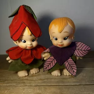 Muñeca Troll Pixie de Goma Uneeda Petal People 1977 De Colección Juguete Tulipán y Orquídea - Imagen 1 de 23