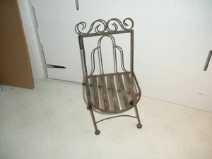 Metal and Iron Miniature Chair for Dolls or Decoration 11" X 5 1/2" - Picture 1 of 7