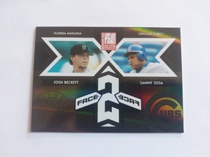 2005 Donruss Elite Face 2 Face Black #FF-5 Josh Beckett & Sammy Sosa #391/500