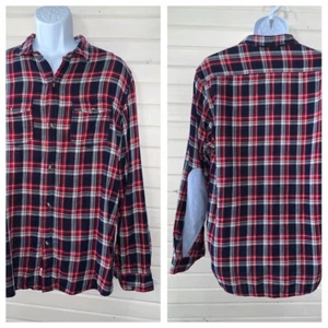 Hawkings McGill Sz LARGE Red Blue Plaid Button Up Shirt Layered Lined EUC - Picture 1 of 12