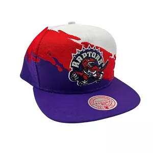 Mitchell & Ness Toronto Raptors Paintbrush Adjustable Snapback Hat Cap - Picture 1 of 10