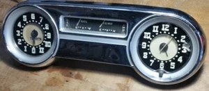 Hudson 230590 1950 cromo completo combustible temperatura reloj revoluciones amplificador de aceite medidores - Imagen 1 de 6