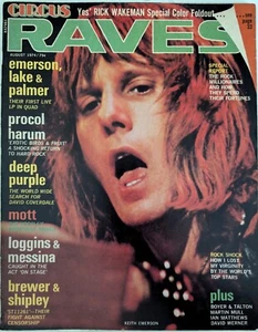 Circus Raves Magazine August 1974 ELP, Deep Purple, Procol Harum, Yes, Queen VTG - Picture 1 of 18