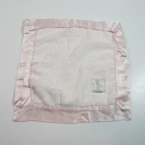 Little Giraffe Luxe Baby Security Blanket Pink Plush Faux Fur Satin Trim - Picture 1 of 6