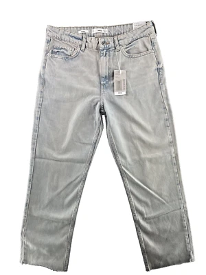 Magno Blanca Straight-Fit Cropped Jeans, Size UK 12, Light Blue - Image 1 of 4