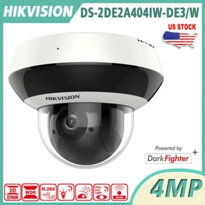 Hikvision DS-2DE2A404IW-DE3/W 4MP WIFI 4x Zoom DarkFighter Network PTZ Camera - Picture 1 of 16