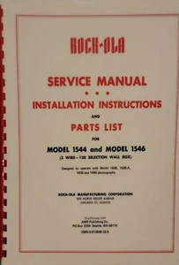 Rock-Ola 1544 1546 Wall Box Service Manual & Parts Catalog (AMR Deluxe Book) - Picture 1 of 4