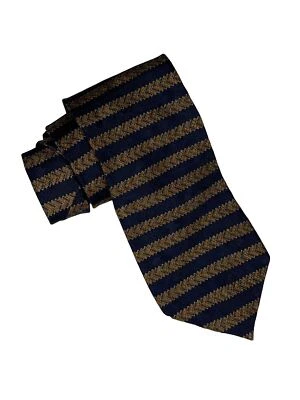 Corbata Kenneth Cole para hombre cuello seda azul rayas negocios trabajo carrera oficina Foto 1 de 4